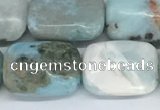 CLR127 15.5 inches 10*14mm rectangle larimar gemstone beads