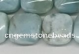 CLR131 15.5 inches 10*10mm square natural larimar gemstone beads