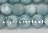 CLR137 15.5 inches 7mm faceted round natural larimar beads