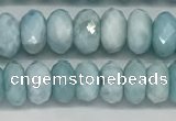 CLR139 15.5 inches 4*6mm faceted rondelle natural larimar beads