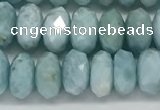 CLR140 15.5 inches 4*8mm faceted rondelle natural larimar beads