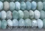 CLR160 15 inches 3*5mm faceted rondelle larimar beads wholesale