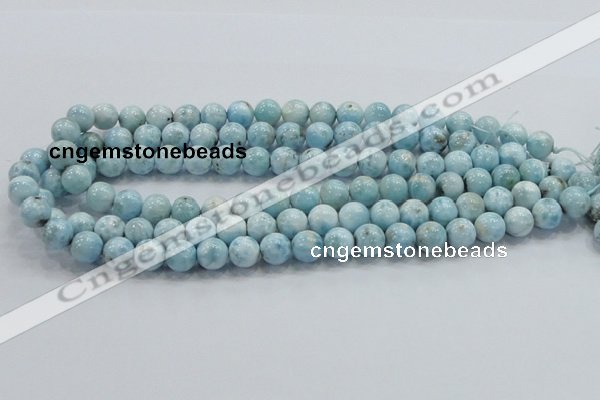 CLR17 15.5 inches 10mm round grade A natural larimar gemstone beads