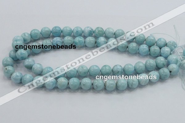 CLR18 15.5 inches 12mm round grade A natural larimar gemstone beads