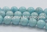 CLR19 15.5 inches 10mm round grade AA natural larimar gemstone beads