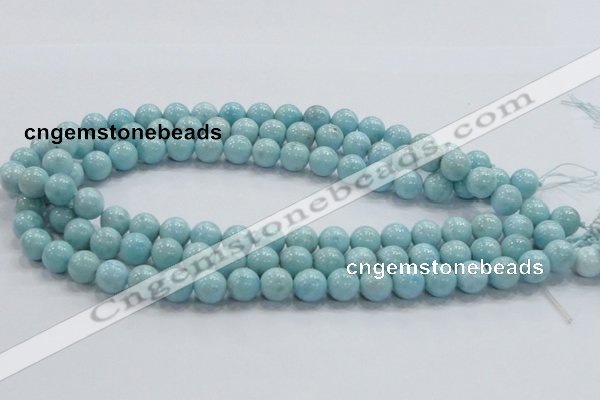 CLR19 15.5 inches 10mm round grade AA natural larimar gemstone beads