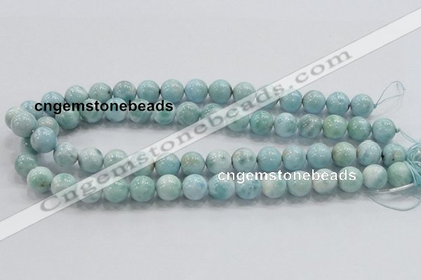 CLR20 15.5 inches 12mm round grade AA natural larimar gemstone beads