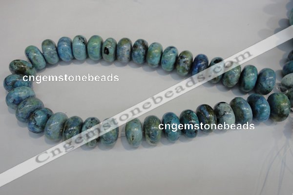 CLR204 15.5 inches 12*20mm rondelle larimar gemstone beads