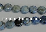CLR208 15.5 inches 10mm flat round larimar gemstone beads