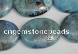 CLR216 15.5 inches 22*30mm oval larimar gemstone beads