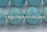 CLR23 15.5 inches 18mm round grade AA natural larimar gemstone beads