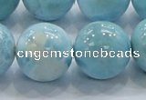 CLR24 15.5 inches 20mm round grade AA natural larimar gemstone beads