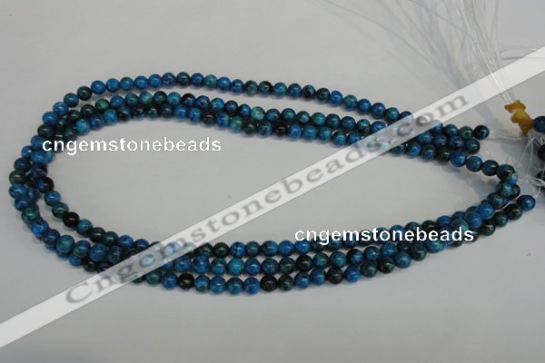 CLR300 15.5 inches 4mm round dyed larimar gemstone beads