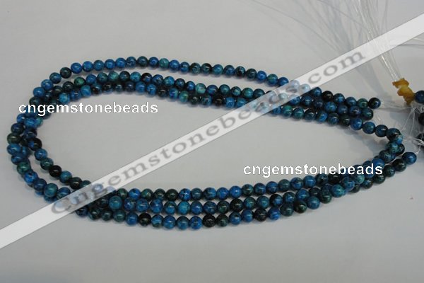 CLR301 15.5 inches 6mm round dyed larimar gemstone beads