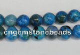 CLR302 15.5 inches 8mm round dyed larimar gemstone beads