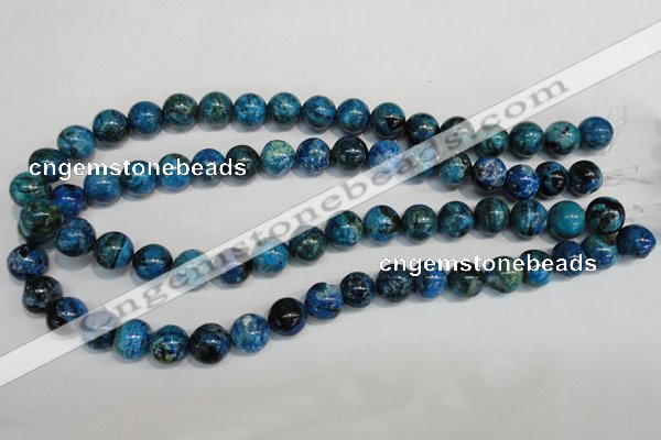 CLR304 15.5 inches 12mm round dyed larimar gemstone beads