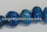 CLR316 15.5 inches 10*18mm nuggets dyed larimar gemstone beads