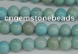 CLR350 15.5 inches 4mm round dyed larimar gemstone beads