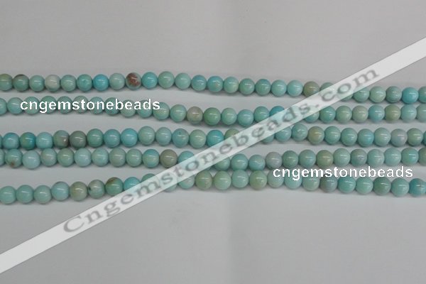 CLR350 15.5 inches 4mm round dyed larimar gemstone beads