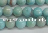 CLR352 15.5 inches 8mm round dyed larimar gemstone beads