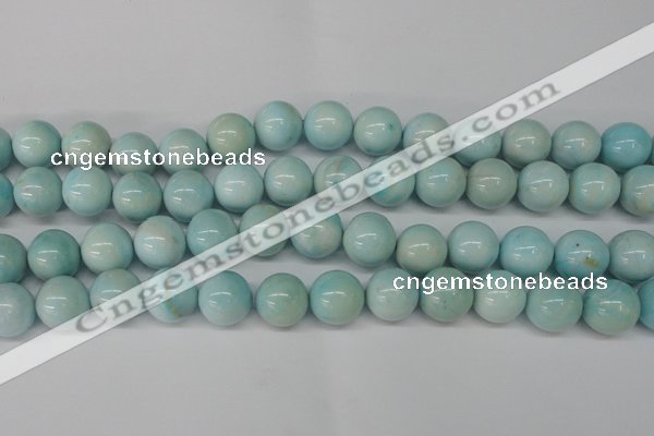 CLR355 15.5 inches 14mm round dyed larimar gemstone beads