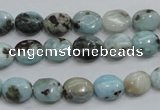 CLR36 15.5 inches 8*10mm oval natural larimar gemstone beads