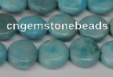 CLR361 15.5 inches 12mm flat round dyed larimar gemstone beads