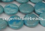 CLR362 15.5 inches 14mm flat round dyed larimar gemstone beads