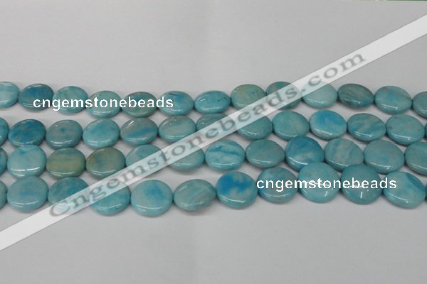 CLR363 15.5 inches 16mm flat round dyed larimar gemstone beads