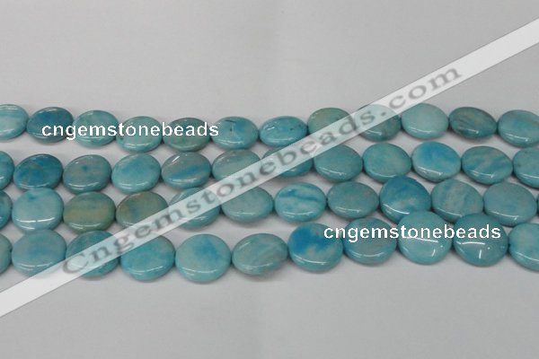 CLR364 15.5 inches 18mm flat round dyed larimar gemstone beads