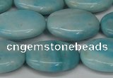 CLR375 15.5 inches 15*20mm oval dyed larimar gemstone beads