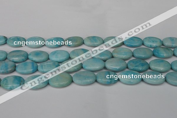 CLR375 15.5 inches 15*20mm oval dyed larimar gemstone beads