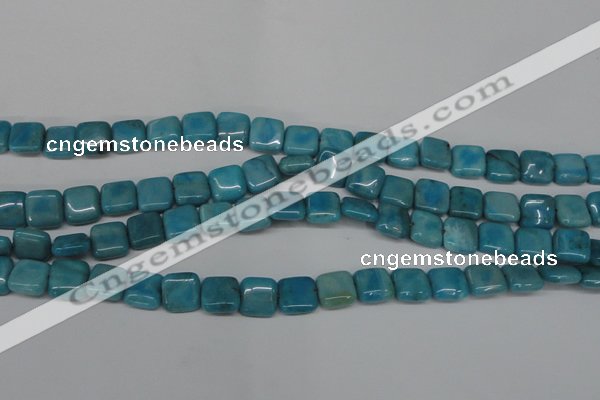 CLR380 15.5 inches 10*10mm square dyed larimar gemstone beads