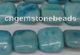 CLR381 15.5 inches 12*12mm square dyed larimar gemstone beads