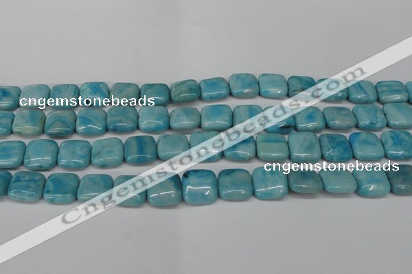 CLR381 15.5 inches 12*12mm square dyed larimar gemstone beads