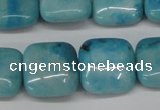 CLR382 15.5 inches 14*14mm square dyed larimar gemstone beads