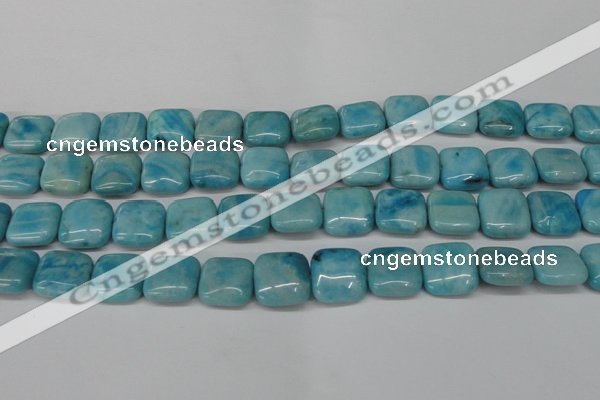 CLR382 15.5 inches 14*14mm square dyed larimar gemstone beads