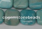 CLR383 15.5 inches 16*16mm square dyed larimar gemstone beads