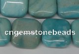 CLR384 15.5 inches 18*18mm square dyed larimar gemstone beads