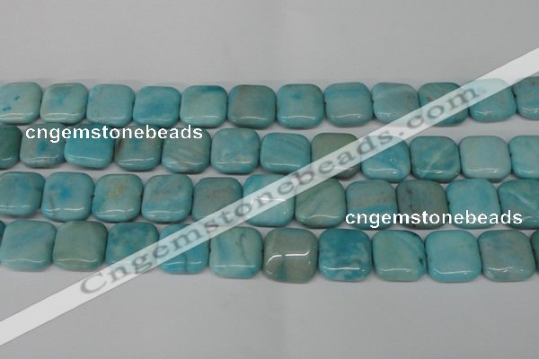 CLR384 15.5 inches 18*18mm square dyed larimar gemstone beads