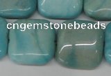 CLR385 15.5 inches 20*20mm square dyed larimar gemstone beads