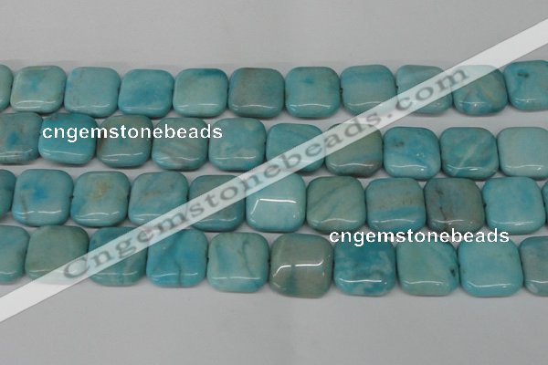 CLR385 15.5 inches 20*20mm square dyed larimar gemstone beads