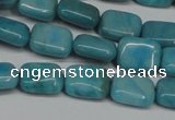 CLR390 15.5 inches 8*10mm rectangle dyed larimar gemstone beads