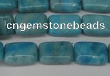 CLR391 15.5 inches 8*12mm rectangle dyed larimar gemstone beads