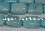 CLR392 15.5 inches 10*14mm rectangle dyed larimar gemstone beads