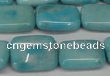 CLR393 15.5 inches 12*16mm rectangle dyed larimar gemstone beads