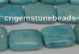 CLR394 15.5 inches 13*18mm rectangle dyed larimar gemstone beads