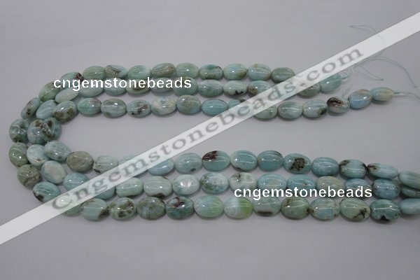 CLR40 15.5 inches 10*14mm oval natural larimar gemstone beads