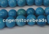 CLR400 15.5 inches 4mm round dyed larimar gemstone beads