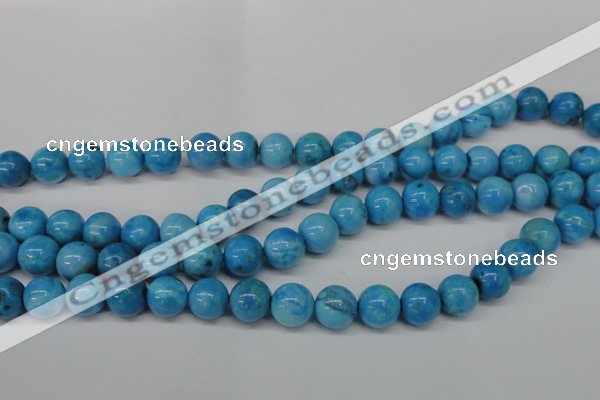 CLR403 15.5 inches 10mm round dyed larimar gemstone beads